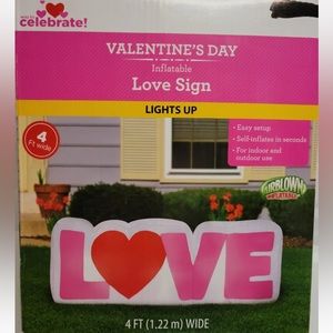 Way to Celebrate Airblown Inflatable Valentine Love Sign 4ft Light Up Wedding